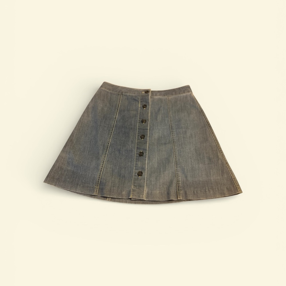 WAYF Button Front Denim Mini Skirt Size Small